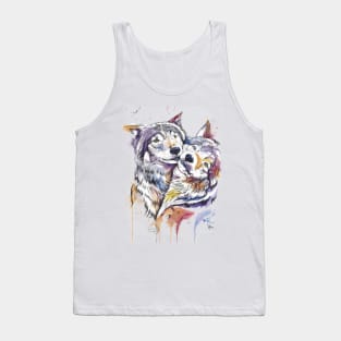 WOLF Colorful Watercolor Tank Top